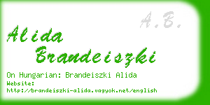 alida brandeiszki business card